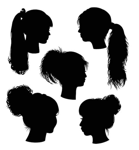 Premium Vector Ponytail And Blonde Female Hairstyle Silhouette