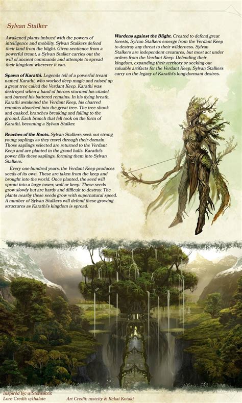 Stonestrix Monsters Sylvan Stalker Lore By Thalate Dungeons And Dragons Races Dungeons And