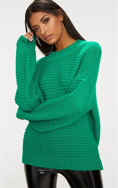 Emerald Green Oversized Chunky Jumperthis Chunky Knit Jumper Is Perfect