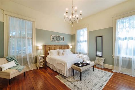 Plus, leaning a large mirror against the wall is. Master Bedroom Phantom Screens Southern Romance Idea Home ...