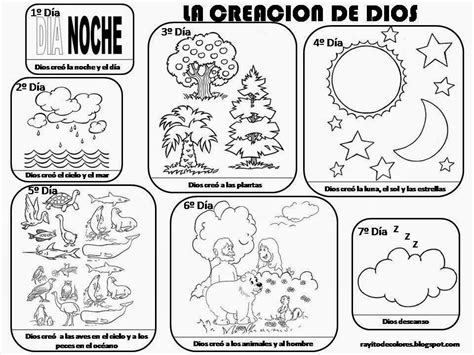 La Creación De Dios Para Colorear Dibujos Para Niños Bible Activities