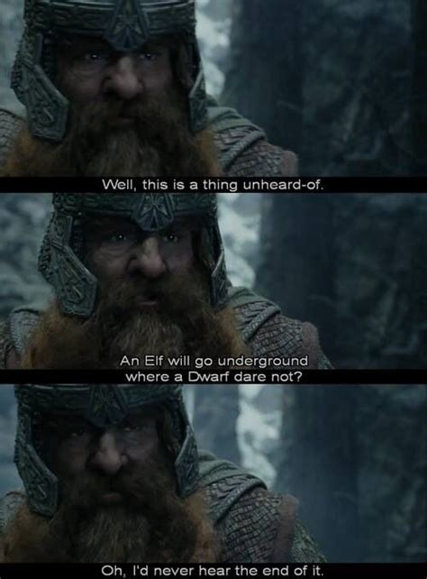 Hahaha I Love Gimlis Prep Talk To Himself Lol Xd Lord Of The Rings
