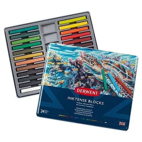 Derwent Inktense Blocks Tin Set Of 24 Assorted Colors EBay In 2022