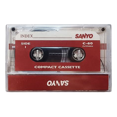 Sanyo C60 ferric blank audio cassette tapes - Retro Style Media