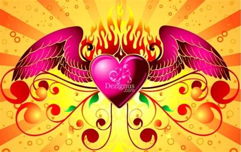 Winged Heart Vector Download