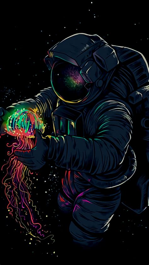 1080x1920 Astronaut With Jellyfish Iphone 7 6s 6 Plus And Pixel Xl