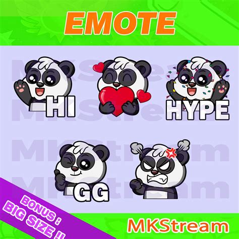 Artstation Twitch Emotes Cute Panda Bear Pack Artworks