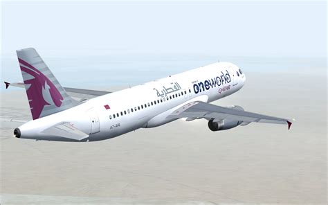 Fs2004 Repaints Project Airbus A320 200 Qatar Airways A7 Ahl Oneworld