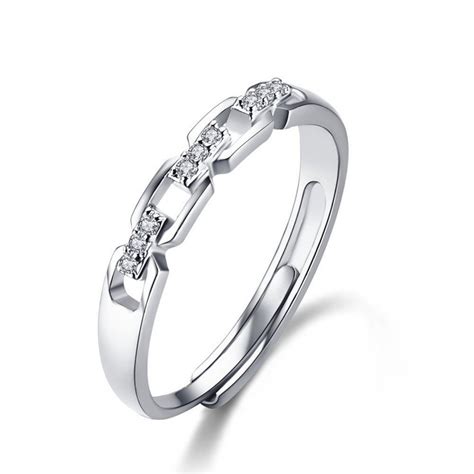 Minalo Sterling Silver Gorgeous Cubic Zirconia Adjustable Ring Wedding