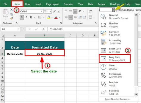 How To Change Excel Date Format In Excel Short Long Formats