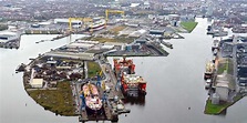 Harland & Wolff shipyard, Belfast, Ireland. [2000×1000] : drydockporn