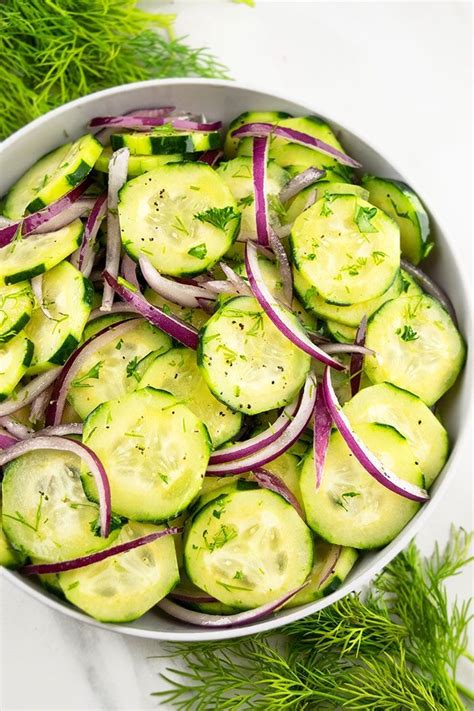 Cucumber Onion Salad One Bowl Via 1potrecipes Cucumber Onion Vinegar