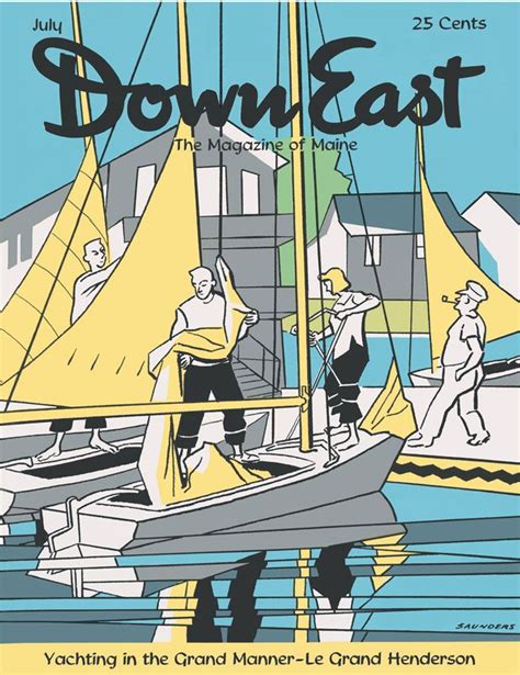 July 1955 Down East Magazine Maine Art Cover Art Wellness Design