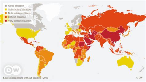 The Press Freedom Index By Reporters Without Borders Mediadev