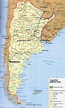 Detallado mapa político de Argentina con parques nacionales | Argentina ...