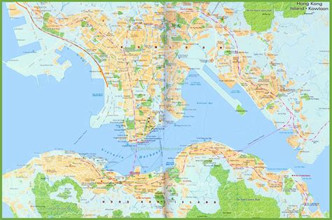 Large Detailed Map Of Hong Kong