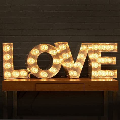 Love Light Up Fairground Bulb Sign By Goodwin And Goodwin