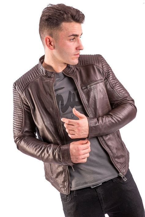 Real Leather Genuine Lambskin Men Jacket Motorcycle Slim Fit Stylish