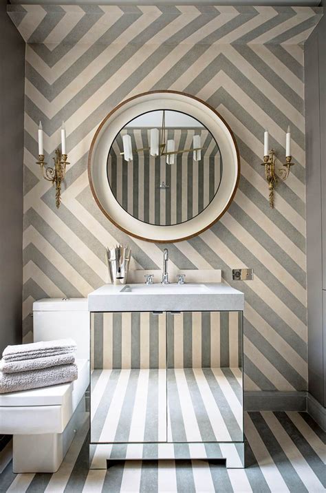 10 Fabulous Variations On A Striped Room Thou Swell Bathroom