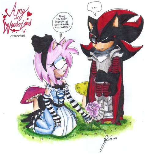 amy as alice and shadow the hedgehog as the knave of hearts yandere amy rose amor confuso