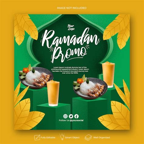 Premium Psd Special Ramadan Menu Instagram Social Media Banner