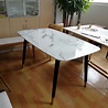 北欧大理石餐桌 家用长方形轻奢多人吃饭桌子-阿里巴巴