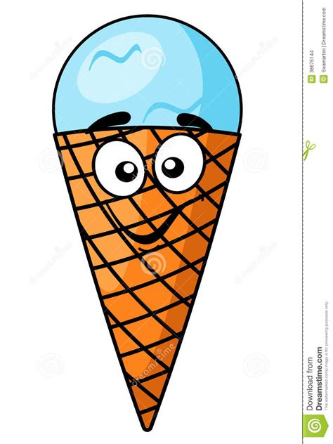 Fun Happy Cartoon Ice Cream Cone Stock Images Image