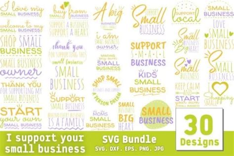 I Support Your Small Business Svg Bundle Graphic By Candyartstudio