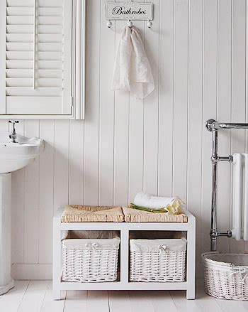 Our bathroom benches are even designed to double as storage for extra towels and more. Portland White Storage Bench for the bathroom from The ...