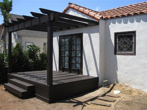 Custom Deck With Spanish Style Pergola Outdoor Patio Space Pergola