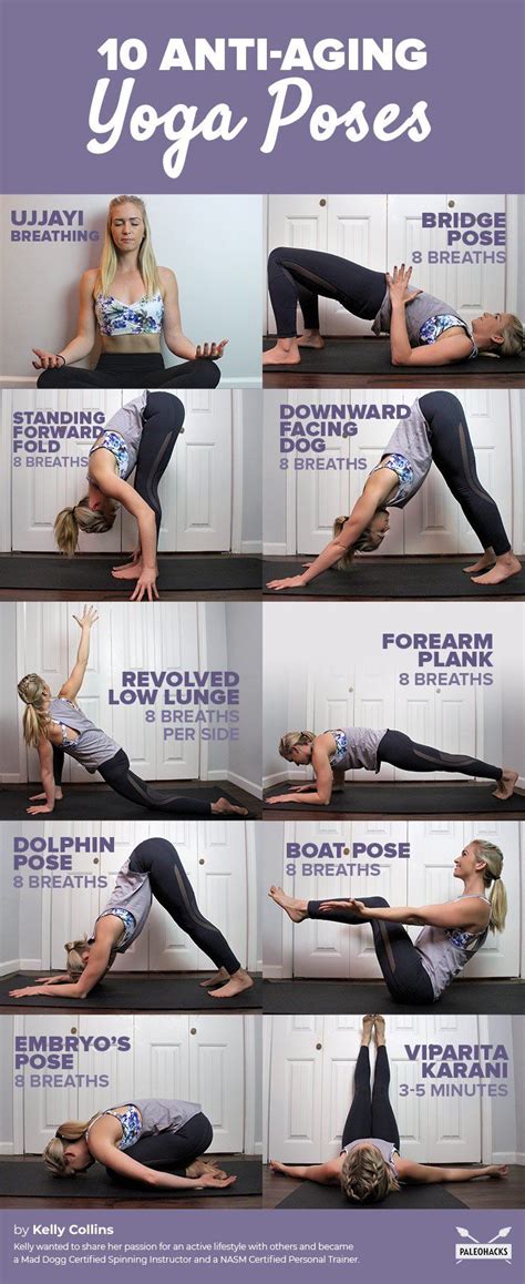 10 Anti Aging Yoga Poses To Reduce Stress And Cortisol Levels Anti Aging Yoga Easy Yoga Poses