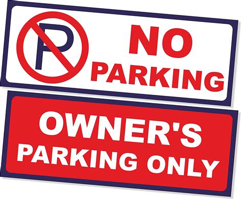 Pg Creations 12 Pieces Owners Parking No Parking Stickers Medium Size