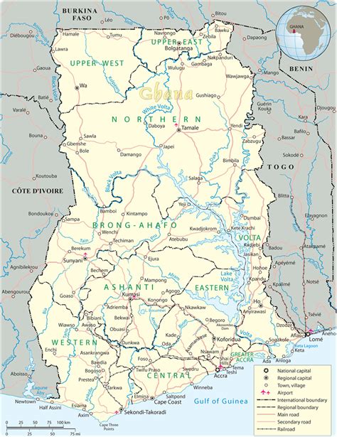 Map Of Ghana Travel Africa
