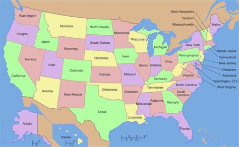 Usa 50 States With State Names And Capital State Capitals Map States