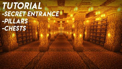 Minecraft Underground Storage Room Easy Tutorial How To Build Youtube