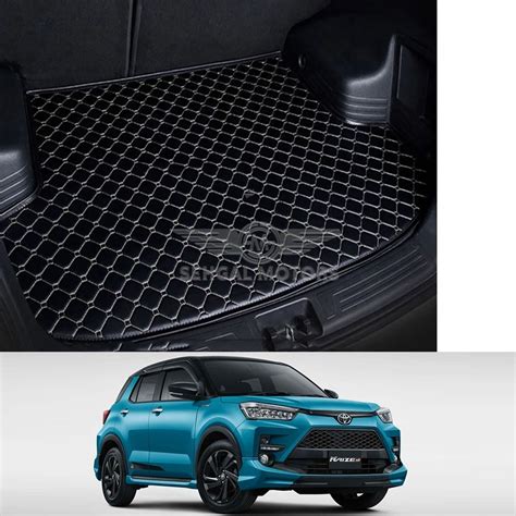 Toyota Raize D Trunk Mat Black With Black Stitched Model