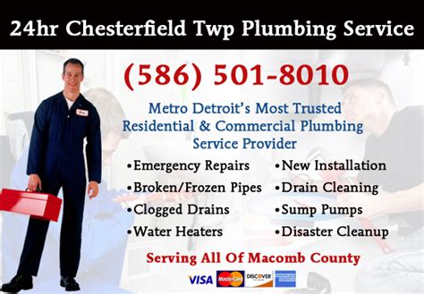 Emergency Plumbing Services Chesterfield Township Mi Plumbers