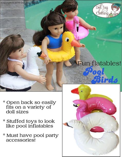 Doll Tag Clothing Fun Flatable Pool Birds Doll Clothes Pattern 18 Inch
