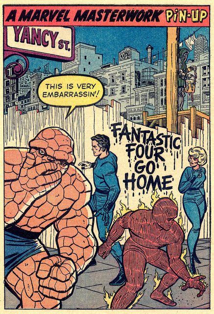 The Thing Ff Yancy Street Pinup From Fantastic Four 34 By Jack Kirby