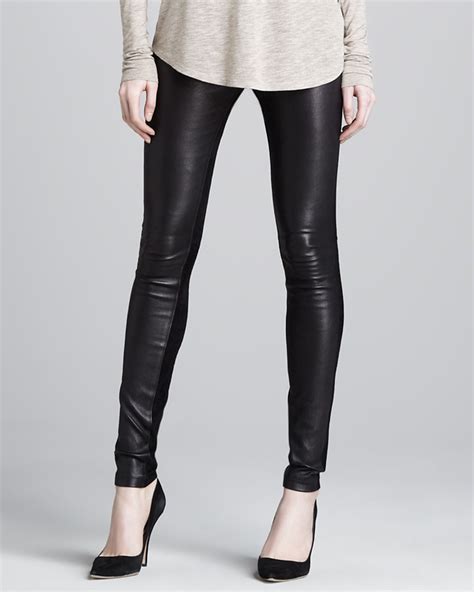 Lyst Vince Skinny Leather Pants In Black