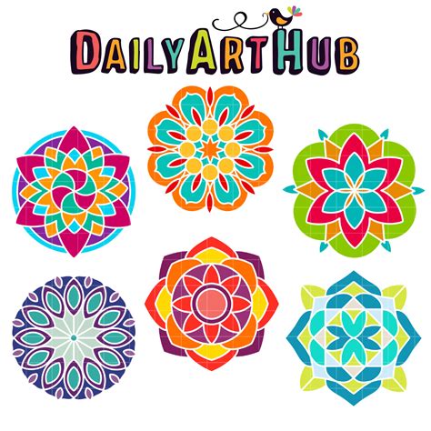 Colorful Mandalas Clip Art Set Daily Art Hub Free Clip Art Everyday
