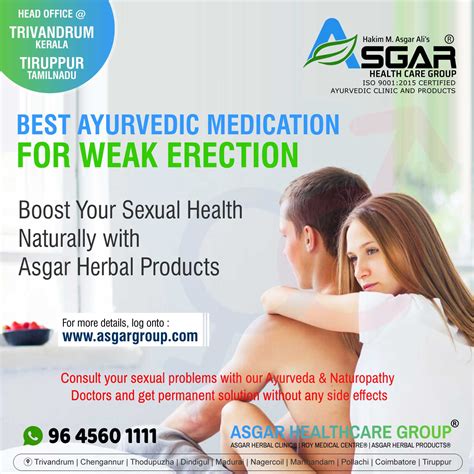 Best Ayurveda Medication For Weak Erection In Men And Erectile Dysfunction Treatment Kerala