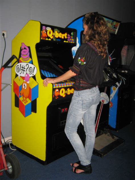 girls and arcade enjoy