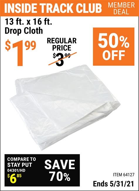 Hft 13 Ft X 16 Ft Drop Cloth For 199 Harbor Freight Coupons