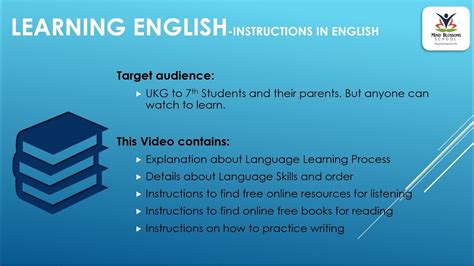 Learning English Instructions In English Youtube