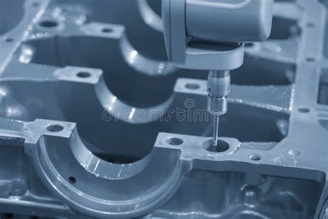 The Cmm Machine Measure The Automotive Parts For Quality Control