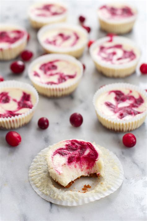 Cranberry Swirl Cheesecake Minis Thanksgiving Mini Christmas Desserts