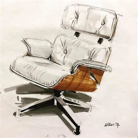 Eames Lounge Chair By Wrenchbone Sketch Sketches Sketching