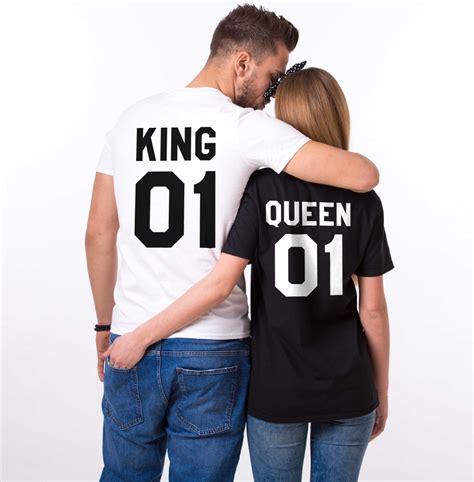 King And Queen Shirts King 01 Queen 01 Couples T Shirt King Etsy