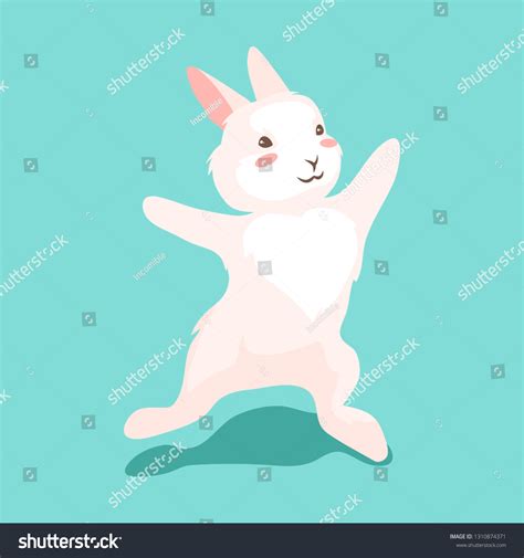 Cute Easter Bunny Illustration Cartoon Rabbit Stock Vector Royalty